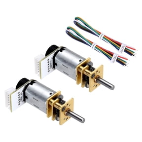 2pcs 40RPM Micro Gear Motor with Encoder, N20 DC6V Electric Reduction Motor