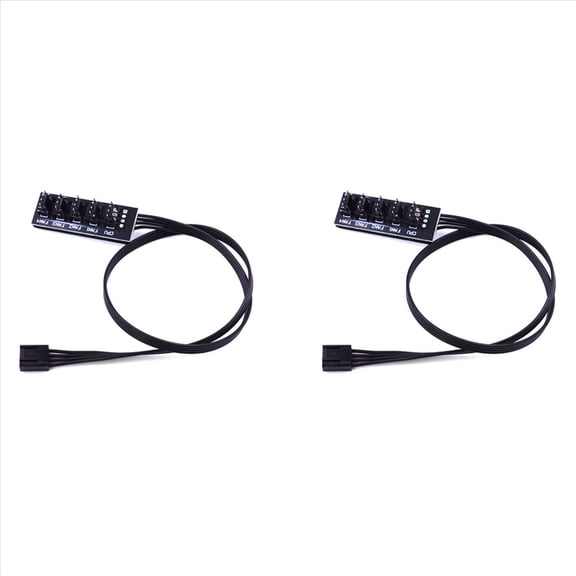 2pcs 40cm 1 to 5 4-Pin Molex TX4 PWM Fan CPU HUB Splitter PC Case Chasis Cooler Extension Cable Adapter Controller
