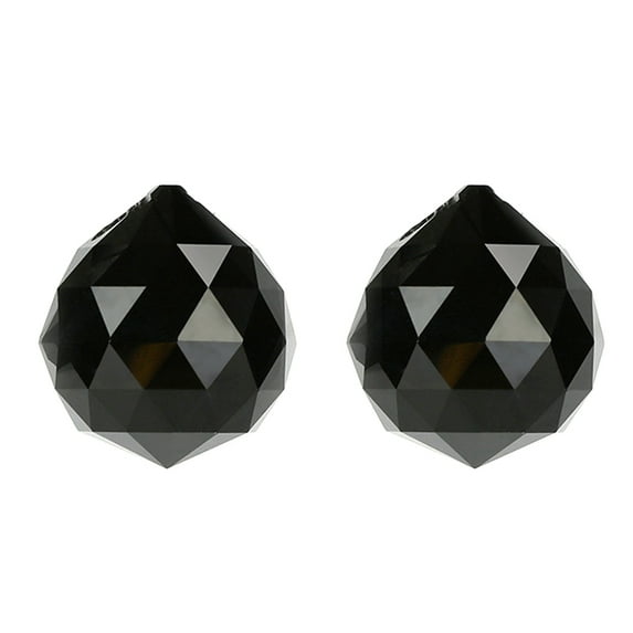 2pcs 40mm Vintage Feng Shui Faceted Decorative Colorful Crystal Ball Prisms