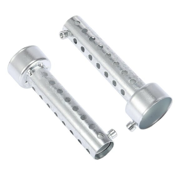 2pcs 42mm Universal Motorbike Exhaust Silencer Exhaust Insert Muffler Pipe Silver Tone