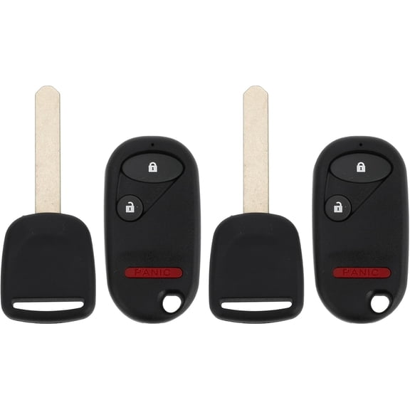 2pcs 433MHz NHVWB1U523 Keyless Entry Remote Ignition Key Fob for Honda Pilot 2003-2004 for Honda Civic 2003-2005 13 Chip 3 Buttons