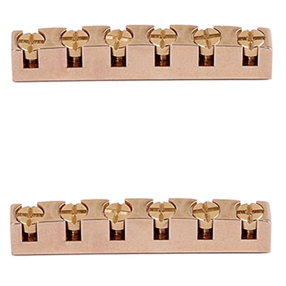2pcs 43mm Guitar Nut Height Adjustable Bell Brass Nuts Replacement for LP Style Guitar,2 x Guitar button decoration,Golden
