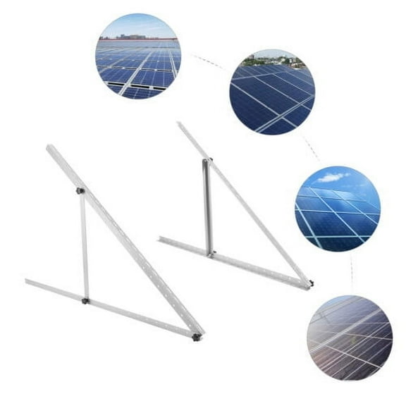 2pcs 45" Adjustable Solar Panel Tilt Mount Brackets RV Flat Surface Mounting Set