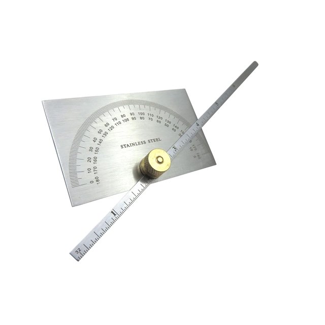 2pcs 469256 6 Inch Depth Gauge Protractor Rectangular Stainless Steel