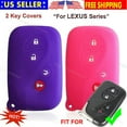 thumbnail image 1 of 2pcs 4B Silicone Smart Protector Entry Case Cover Skin Fob Holder for Lexus Key, 1 of 4