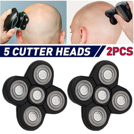 2pcs 4D Electric Shaver Razor Blade Replacement 5-Head Beard Cutter Head for Men