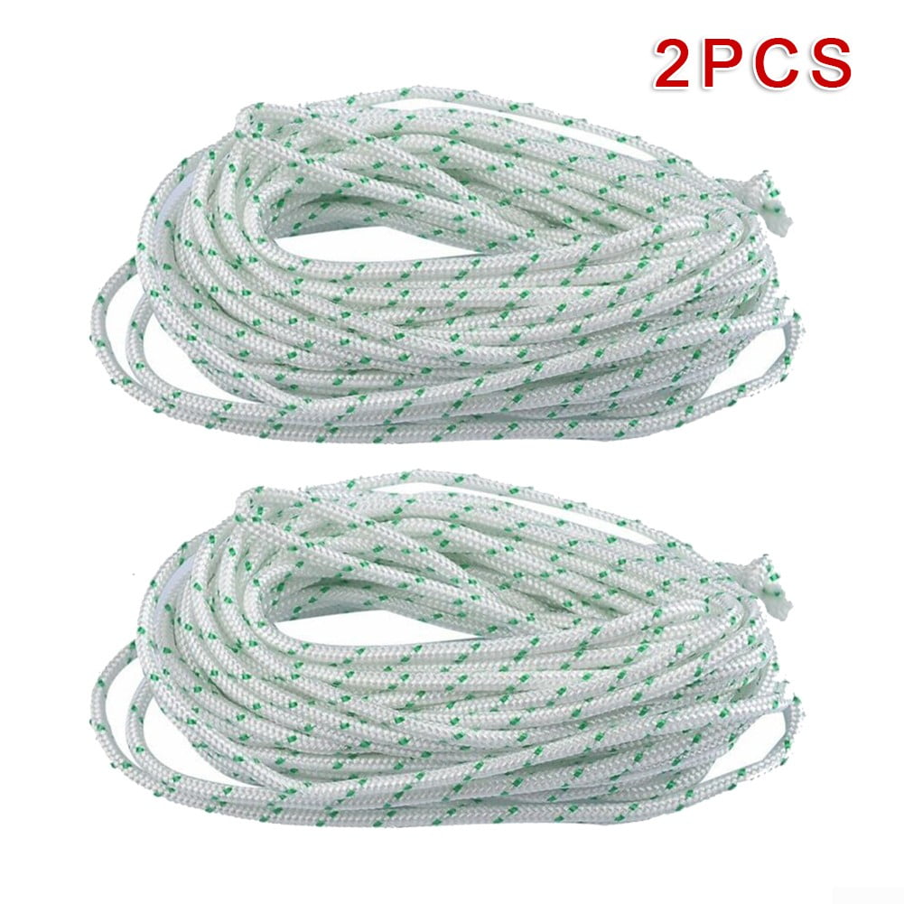 2pcs 4M Recoil Starter Pull Start Cord / Rope Lawn Mower Engine Atco