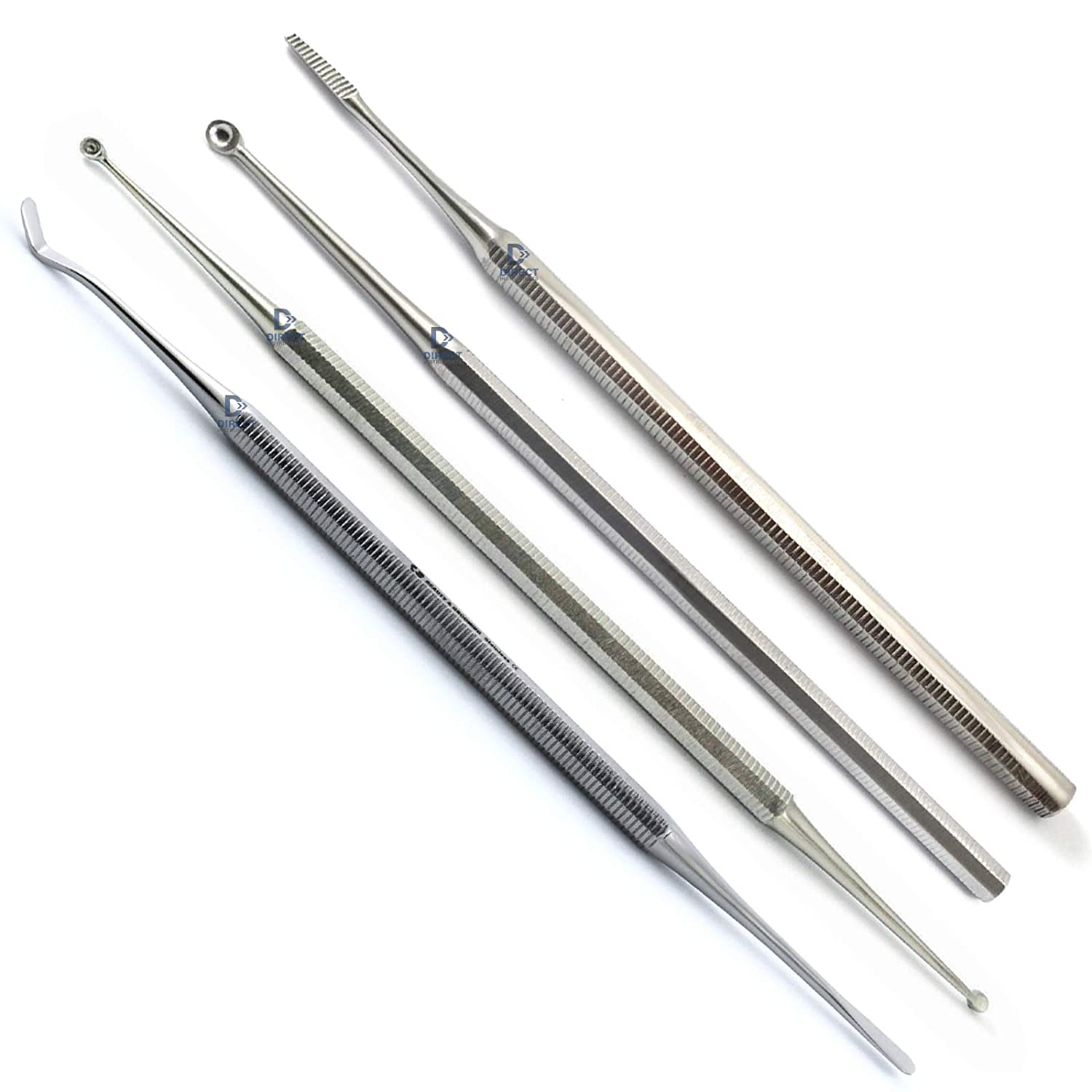 2pcs 4Pcs Set Chiropody Podiatry Tools Beauty Ingrown Toenail Lifter Verruca Curette Nail File Cleaner Pedicure