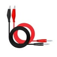 thumbnail image 1 of 2pcs 4mm Banana Tip To Crocodile Clip Test Leads Copper Soft Flexible Cable Set For Electrical Equipment, 1 of 11