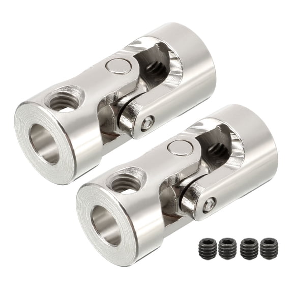 2pcs 4mm to 5mm Rotatable Universal Steering Shaft U Joint Coupler L24XD11