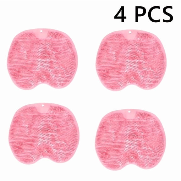 2pcs/4pcs Non-Slip TPR Shower Scrubber Set - Hands-Free Back And Foot Massage Mat with Suction Cups, Durable Bath Cleansing Pad for Wall And Floor, Pink/Blue