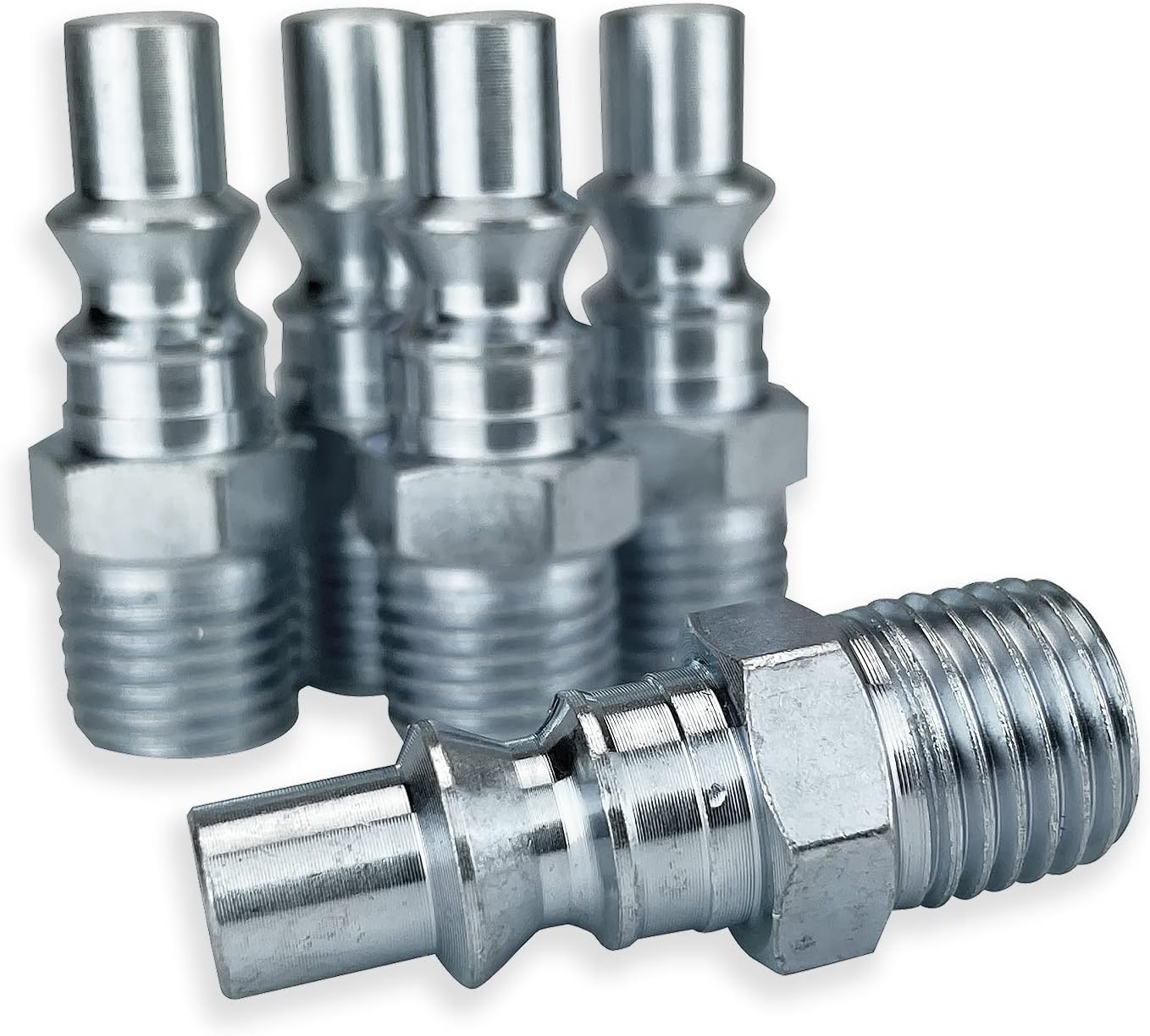 2pcs 5 1/4" NPT Male Coupler Nipples for Shop Air Line Hose Tools by