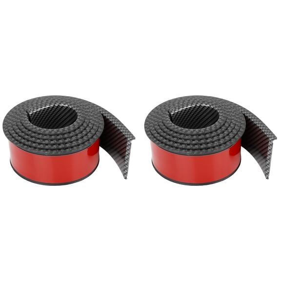 2pcs 5.5cm x 1.5m Car Wheel Mudguard Strip Extension Tire Eyebrow  Trim Carbon Fiber Pattern