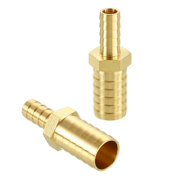 2pcs 5/8" To 3/8" Brass Hose Barb Fitting Metals Splicer Mender for 3D Printing, Air Compressor, CNC Machine, Dies