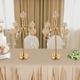 thumbnail image 1 of 2pcs 5-Arm Bowls Tealight Candelabra Crystal Candle Holders Ornaments Table Centerpieces for Wedding,Christmas Decoration Gold, 1 of 9