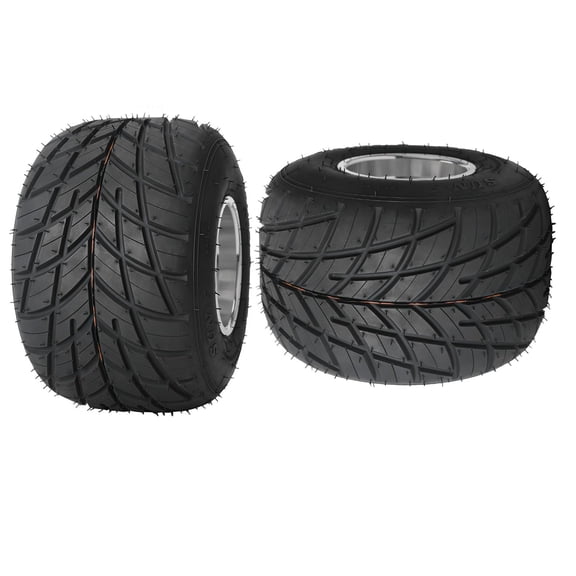 2pcs 5" Racing Go Kart Wheels Rain Tire 11x7.10x5 11X7.10-5 Tire Rim 3 Stud for Mini Bike ATV Quad Drift Trike Lawn Mower Tractor Cart Rain Tires Tubeless
