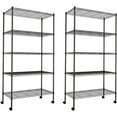thumbnail image 1 of 2pcs 5-Shelf Wire Storage Shelving Unit, 1250lbs Loading Capacity, 29.92"D x 13.98"W x 61.09"H,Black, 1 of 6
