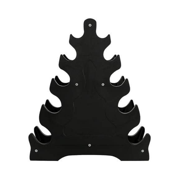Foxnovo Dumbbell Storage Rack 5 Tier Weight Organizer Black for Home Gym