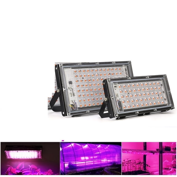 2pcs 50/100W LED Grow Lights AC 110V Full Spectrum Full Range LED Lamps for Plants Growth Flower
