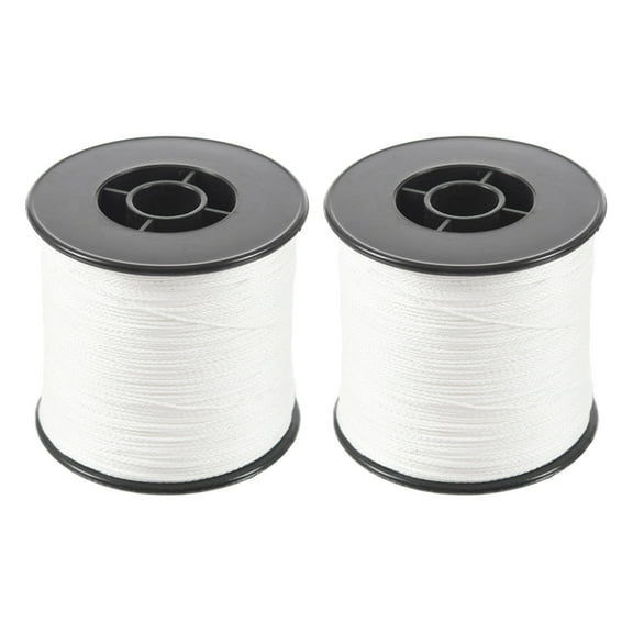 2pcs 500M 100LB 0.5mm Super Strong Braided Fishing Line PE 4 Strands Color:White