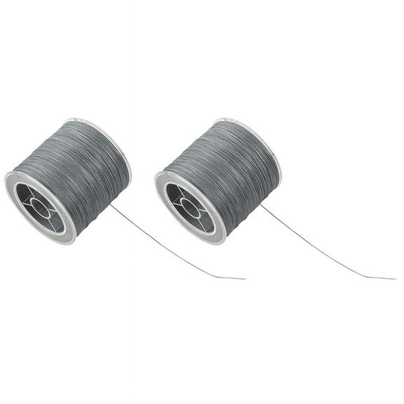 2pcs 500M 50LB Colorful 4 Strands Multifilament PE Braid Fishing Line (Grey),2 x Braid Fishing line,Grey