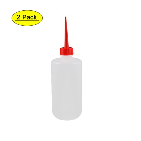 2pcs 500ml Plastic Straight Beak Squeeze Oil Bottle Watering Dispensing Bottle
