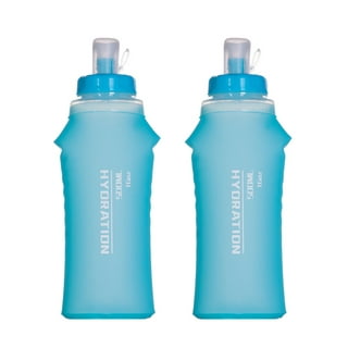 Soft Flask - 12 oz (350 ml)- Shrink As You Drink Pocket Soft Water Bottle  for Hydration Pack/Running Vest- Folding Water Bottle for Running, Hiking