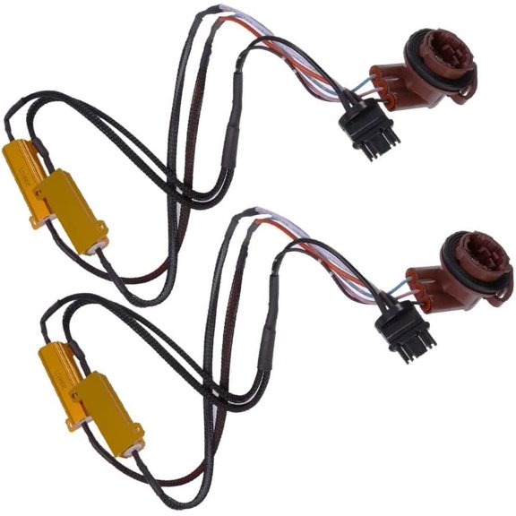 2pcs 50W 6 Ohm 3157 4157 Led Load Resistors Fix Hyper Flash for Switchback LED Turn Signal Blink Light LED License Plate Lights Error Code