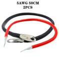 thumbnail image 1 of 2pcs 50cm 12V Battery Cable Copper Cable Battery Inverter Cable, 1 of 7