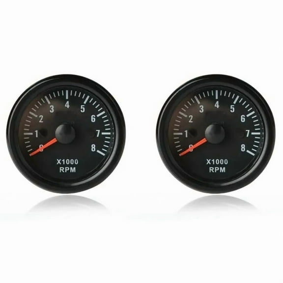 2pcs 52MM Electrical Tachometer 0-8000 RPM 2inch Tacho Meter for 2 3 4 5 6 8 Cylinder Gasoline Engine Car Boat Yacht