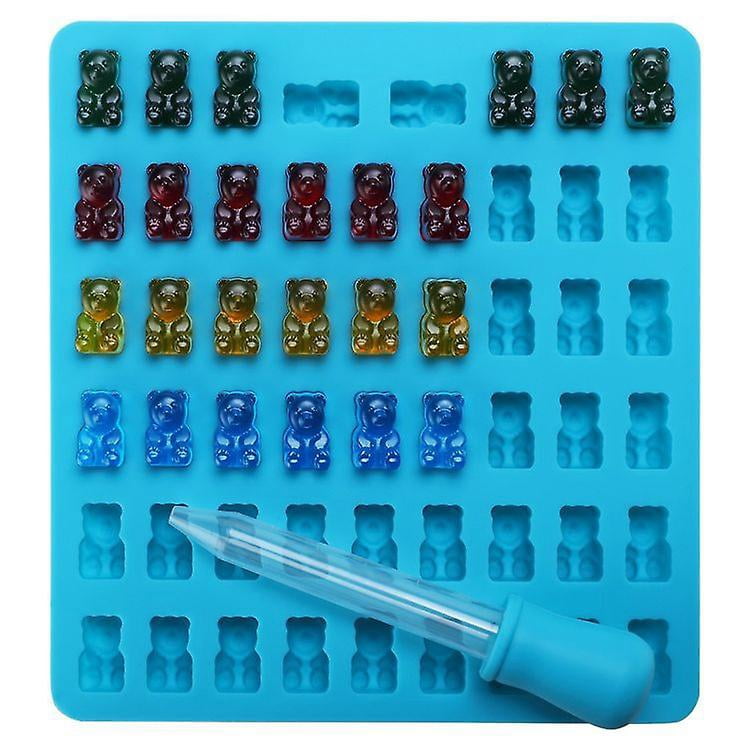2pcs 53 Cavities Silicone Candy Molds Ice Cube Trays Gummy Bear Molds Gift