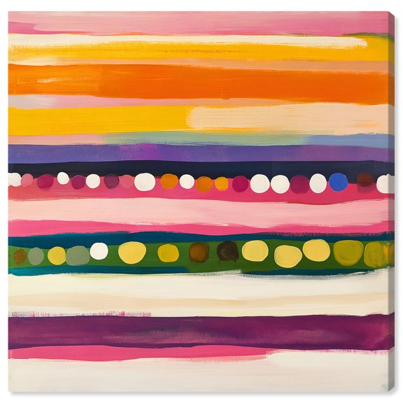 Bright Alignment Canvas Colorful Tropical by Art Remedy, Gallery Wrapped, 16" x 16"