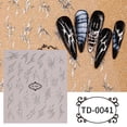 2pcs 5D Nail Art Stickers, Embossed Metallic Silver Flame Tip Soft Gel ...