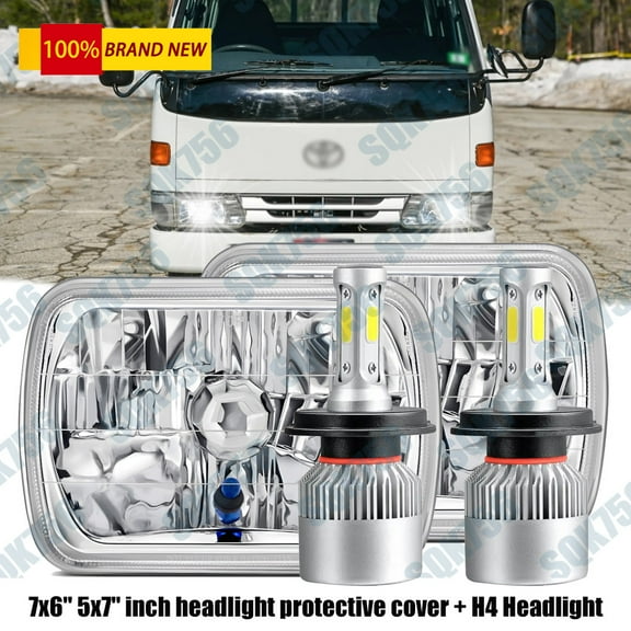 2pcs 5X7" 7X6" inch Rectangle LED High/Low Headlight DRL for Toyota Pickup Truck