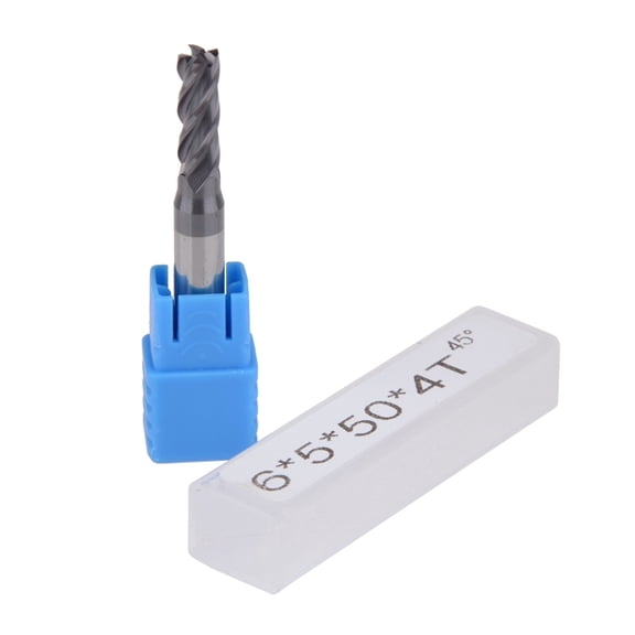 2pcs 5mm D5*13*D6*50 Four Flutes Solid Carbide Flat Square End Mills Router Bits Spiral Bit Milling Tools