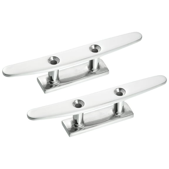 2pcs 6" 150mm Stainless Steel Boat Flagpole Cleat Hook Deck Cleat Rope Cleat Handle Universal for Marine Boat Ship