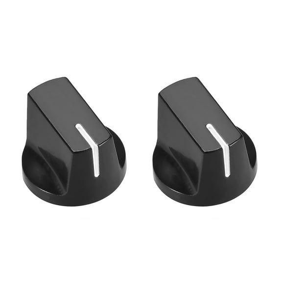 2pcs 6.4mm Potentiometer Control Knobs For Electric Guitar Acrylic Volume Tone Knobs Black