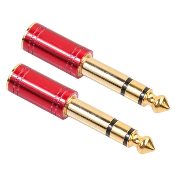 2pcs 6.5mm 6.35mm 1/4Inch Male to 3.5mm 1/8Inch Female Jack Stereo Headphone AUX Cable Audio Adapter Plug