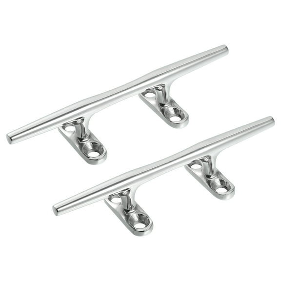 2pcs 6 Inch 150mm Stainless Steel Flagpole Cleat Hook Deck Cleat Rope Cleat Handle Universal for Marine Boat Ship