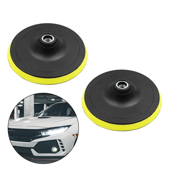 2pcs 6 Inch Car Automotive M16 Pad Backing Plate Hook Loop Polisher Buffing