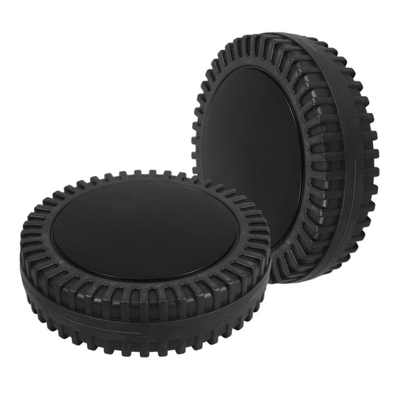 ADDHAT 2-Pack Black Grill Cart Replacement Wheels Kit with PE Material for Easy Assembly and Smooth Mobility