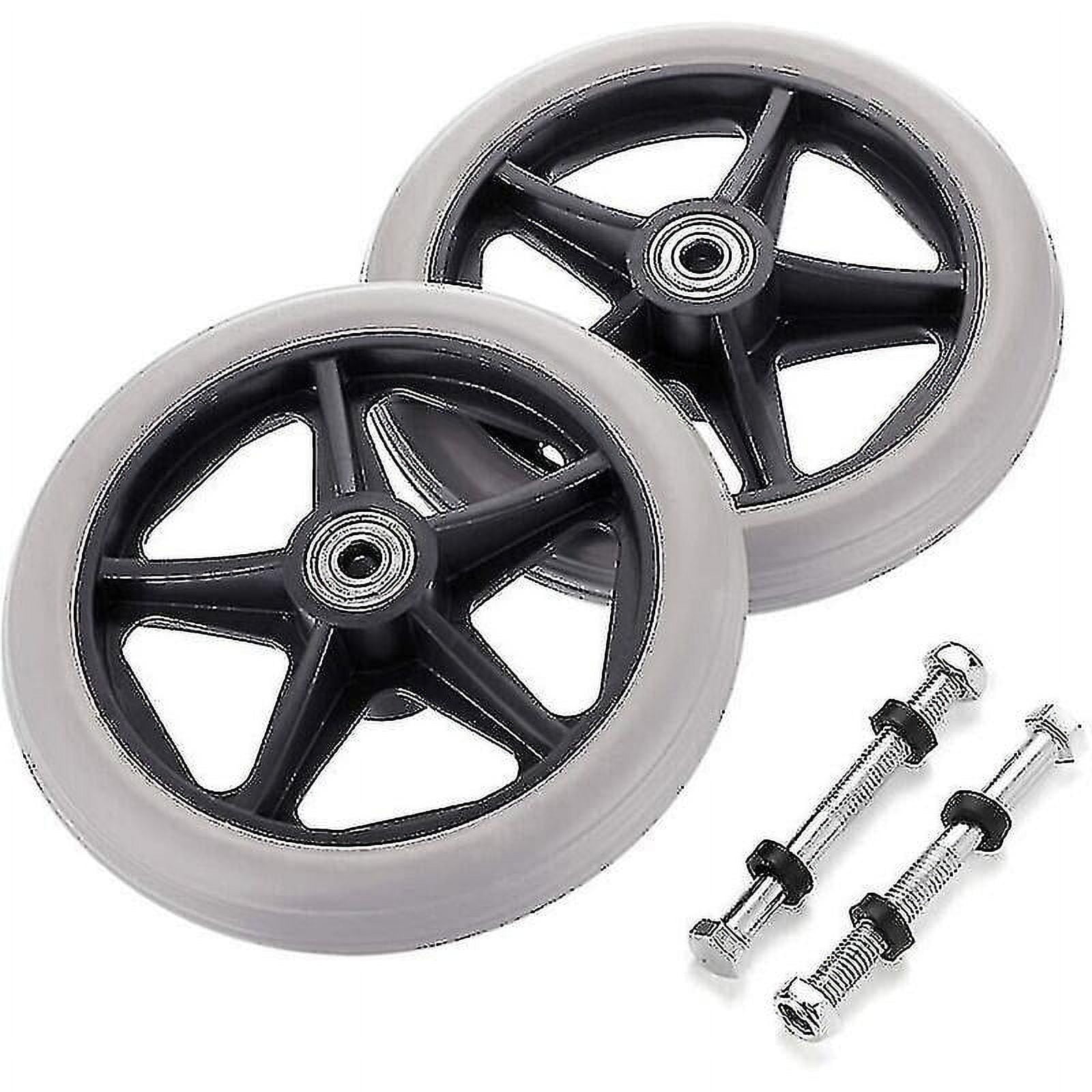 2pcs 6 Inch Wheelchair Replacement Rubber Wheel Wheels Rollator Non
