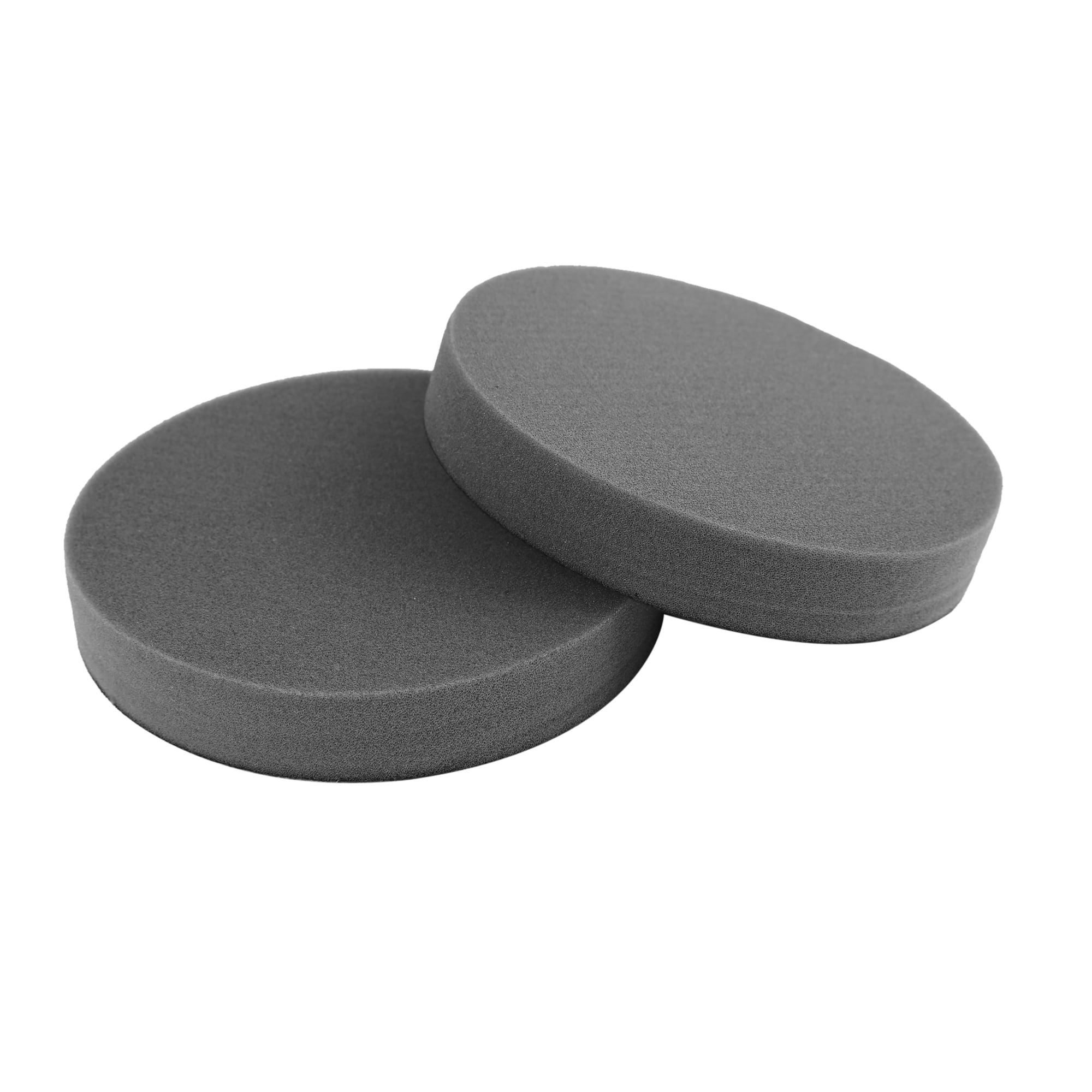 2pcs 6'' Polishing Pad Black Flat Sponge Cleaning Waxing Buffers Tool
