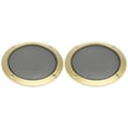 thumbnail image 1 of 2pcs 6" Vehicle Audio Speaker Cover Mesh Subwoofer Horn Guard Decorative Circle Grille Protector Gold Tone, 1 of 6