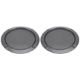 thumbnail image 1 of 2pcs 6" Vehicle Audio Speaker Cover Mesh Subwoofer Horn Guard Decorative Circle Grille Protector Titanium Tone, 1 of 6