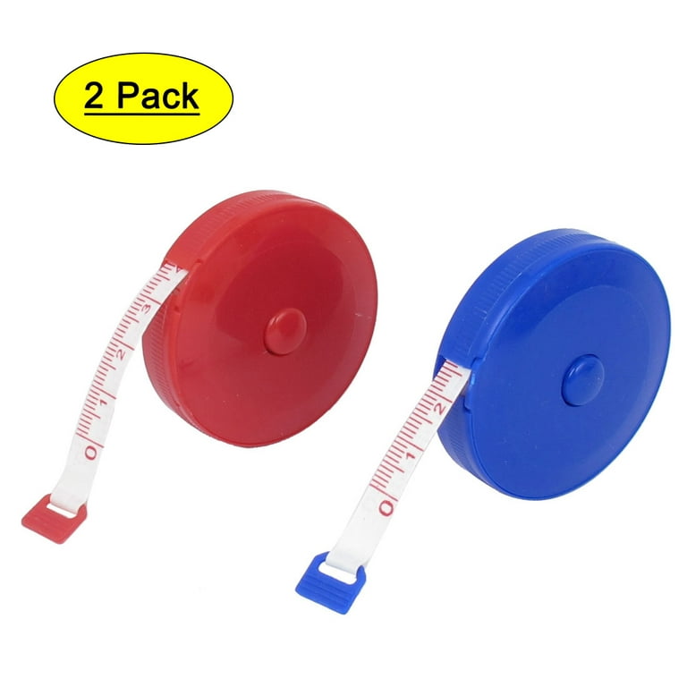 2pcs 60 Blue Red Retractable Sewing Tailor Cloth Measuring Ruler