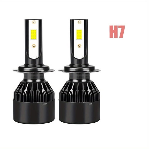 2pcs 6000K LED Car Headlights, 120000LM High Brightness, 360-Degree Beam 3570 CSP Bright Chip, Aluminum Body, Plug & Play with External Drive, for H4, H7, H11, H1, H9, 9005, HB3, 9006, HB4