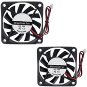 2pcs 6010 Brushless DC 12V Cooling Fan, 60x60x10mm Airflow Fan for PC,CPU,Compatible with Desktop