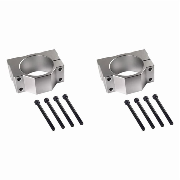 2pcs 65mm Spindle Clamp Motor Bracket, Aluminum Bracket Clamp with 8 Screws for CNC Engraving Machine Motor Bracket