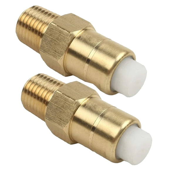 2pcs 678169004 1/4 Inch Pressure Washer Thermal Release Valve Replacement Brass Fits Most Standard 1/4" Units